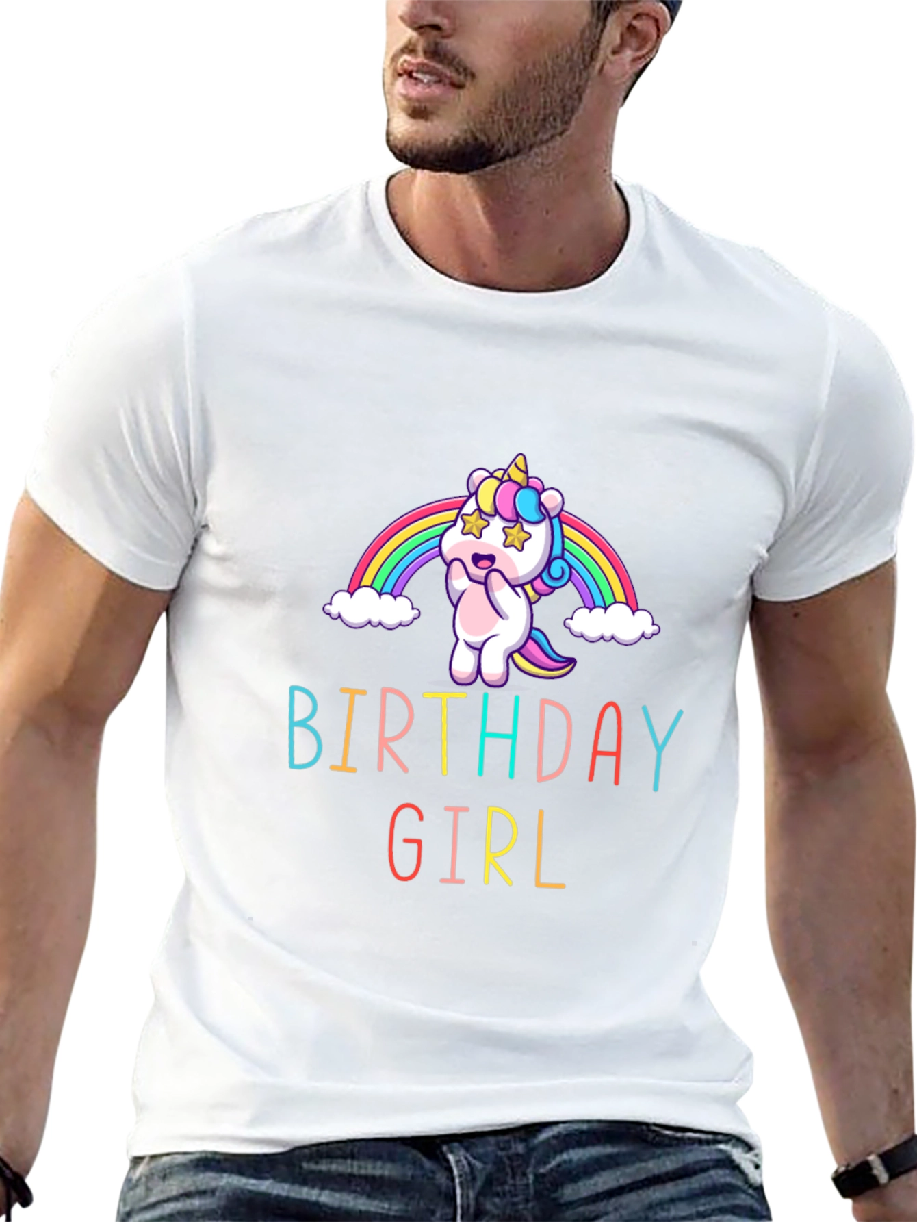 Birthday Girl Unicorn Graphic Tee