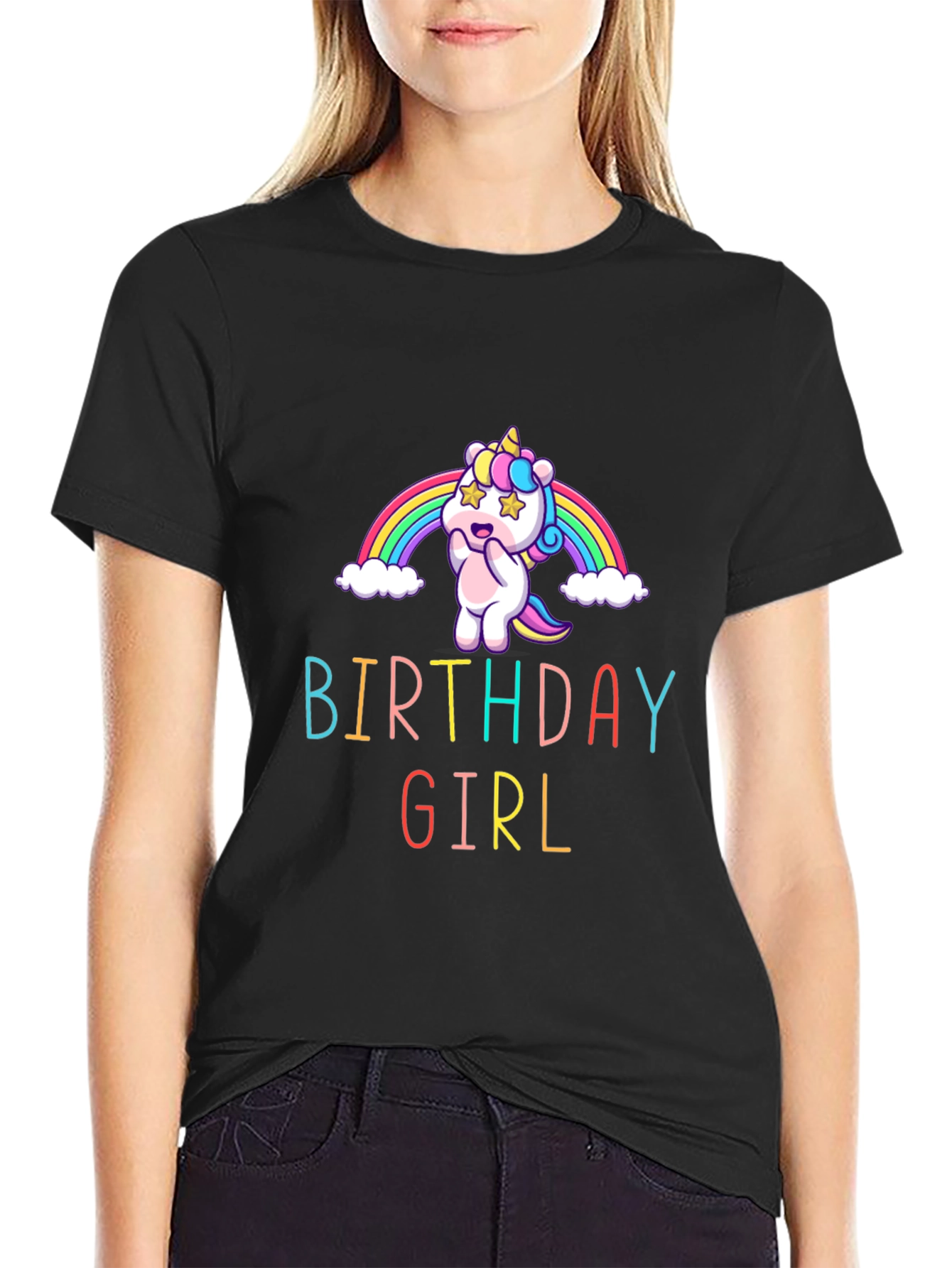 Birthday Girl Unicorn Graphic Tee