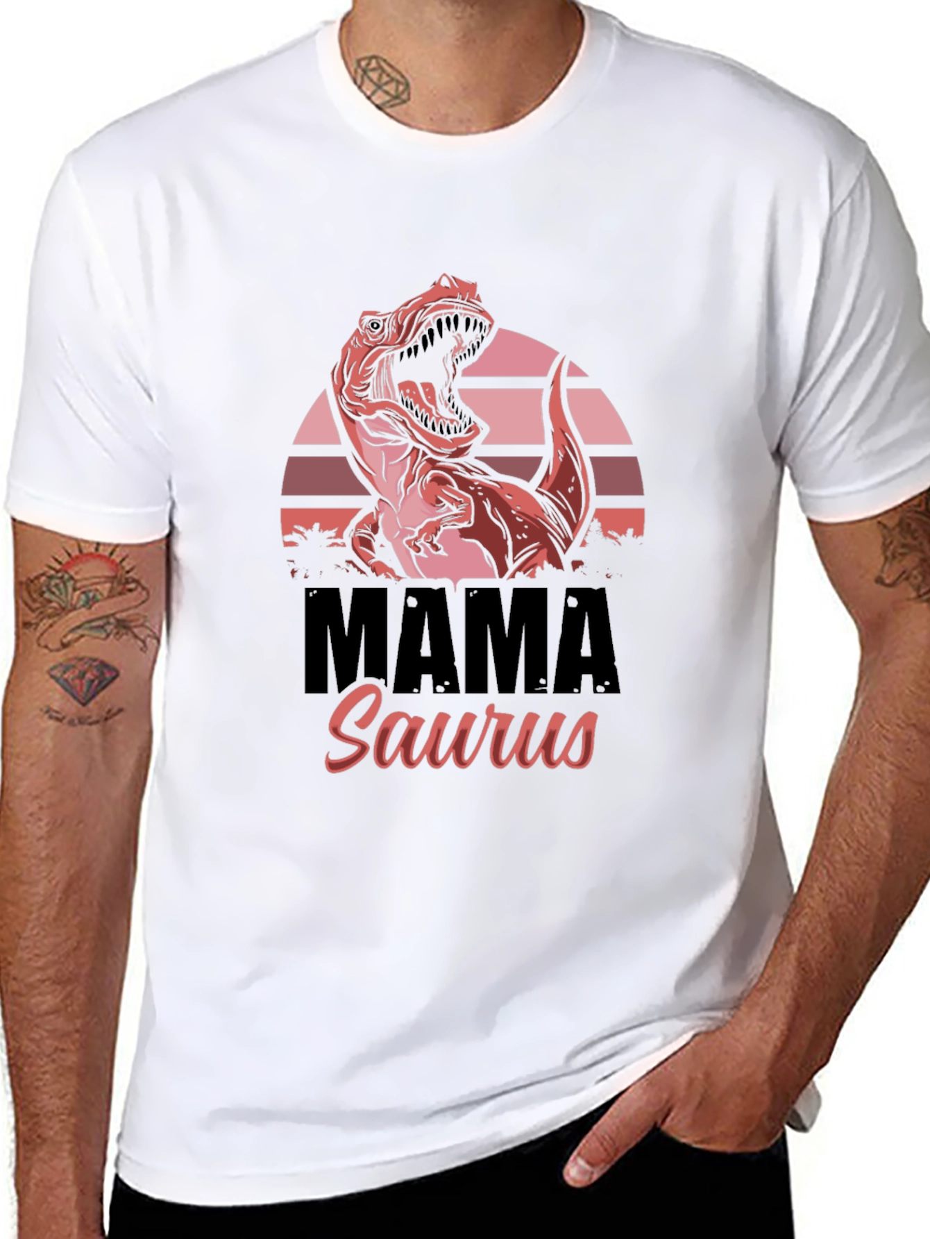 Mama Saurus T-Shirt - Dinosaur Graphic Tee