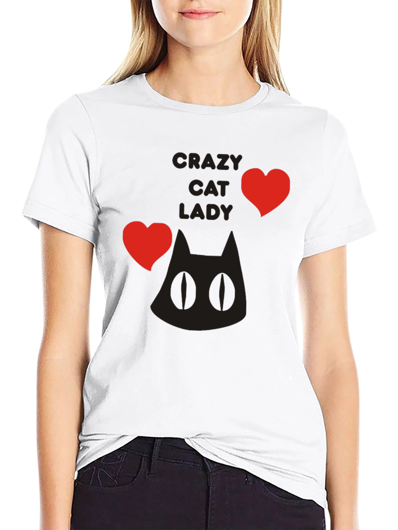 Crazy Cat Lady T-Shirt - Black Novelty Tee