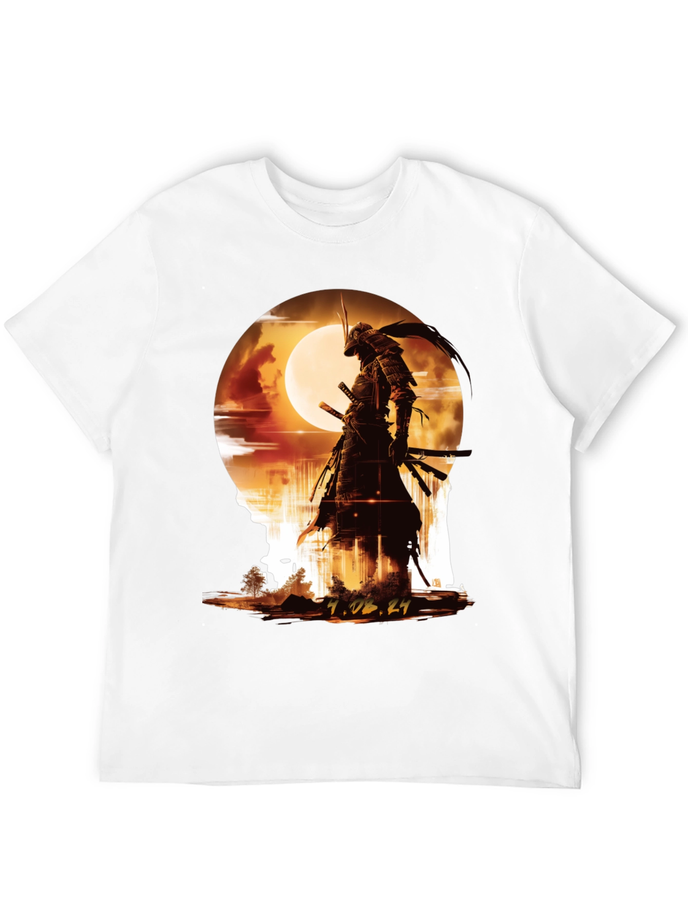 Samurai Moon T-Shirt - Warrior Graphic Tee