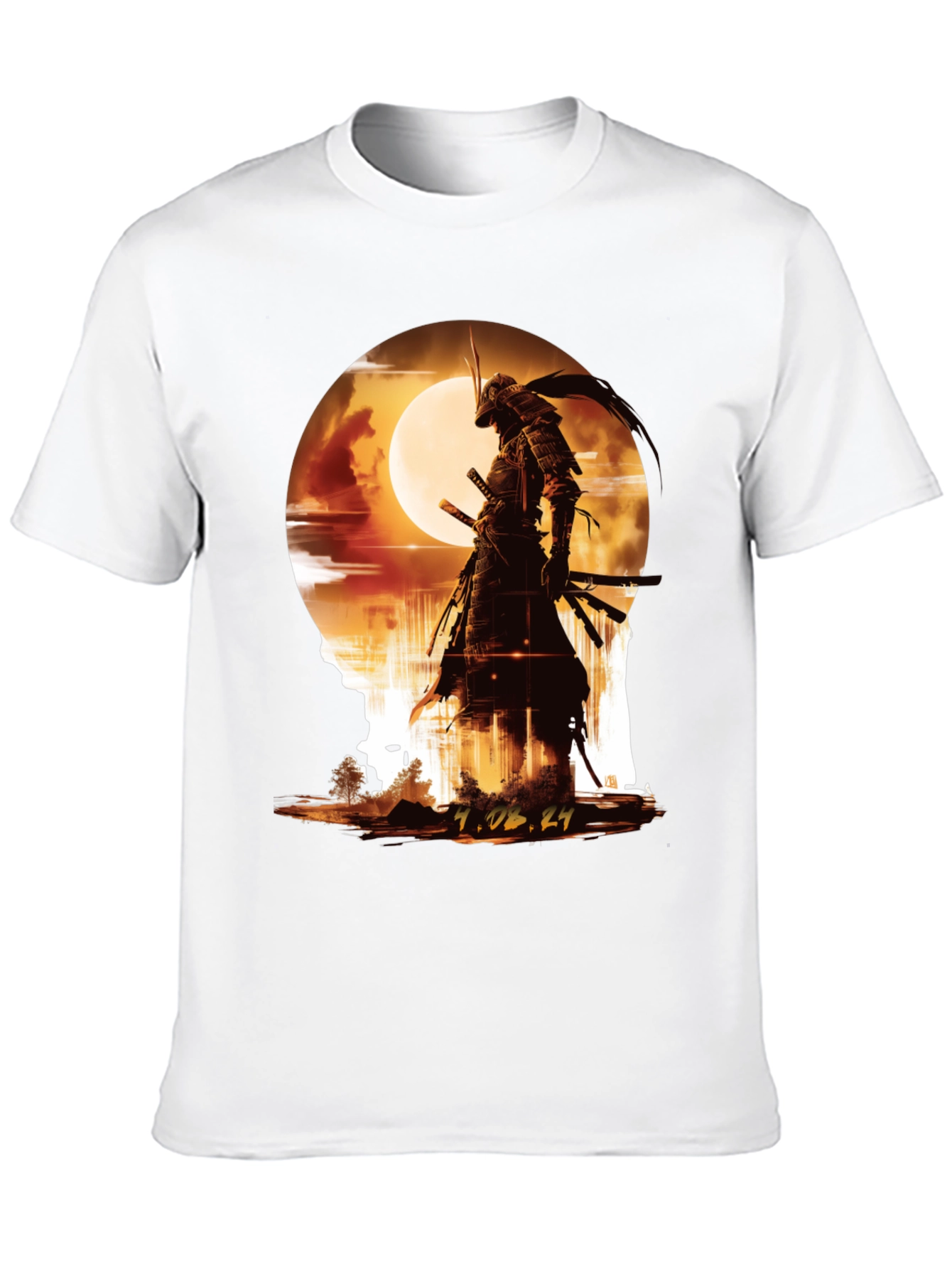 Samurai Moon T-Shirt - Warrior Graphic Tee