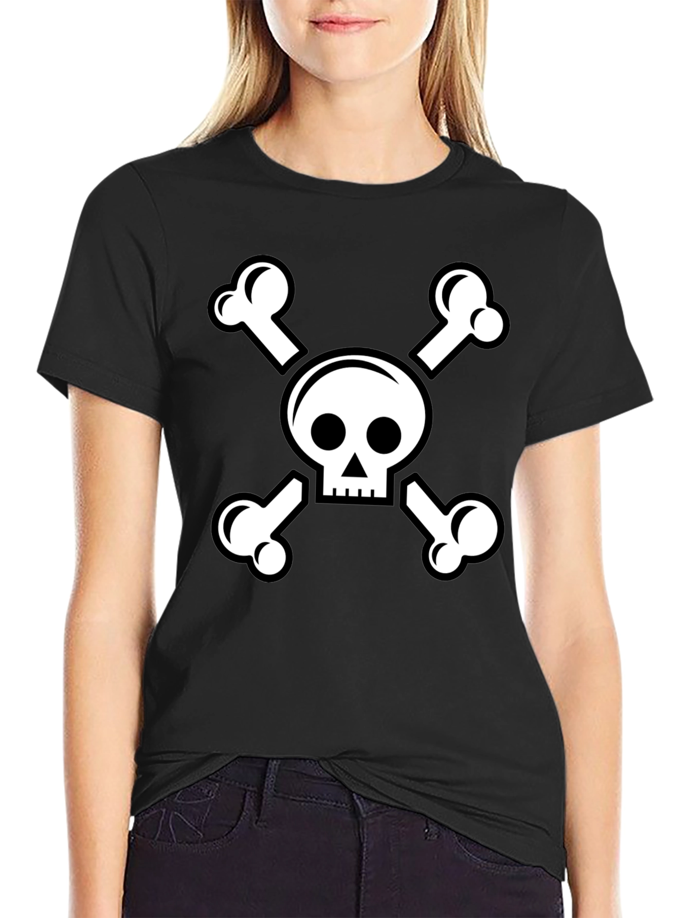 Skull & Crossbones Black Graphic Tee