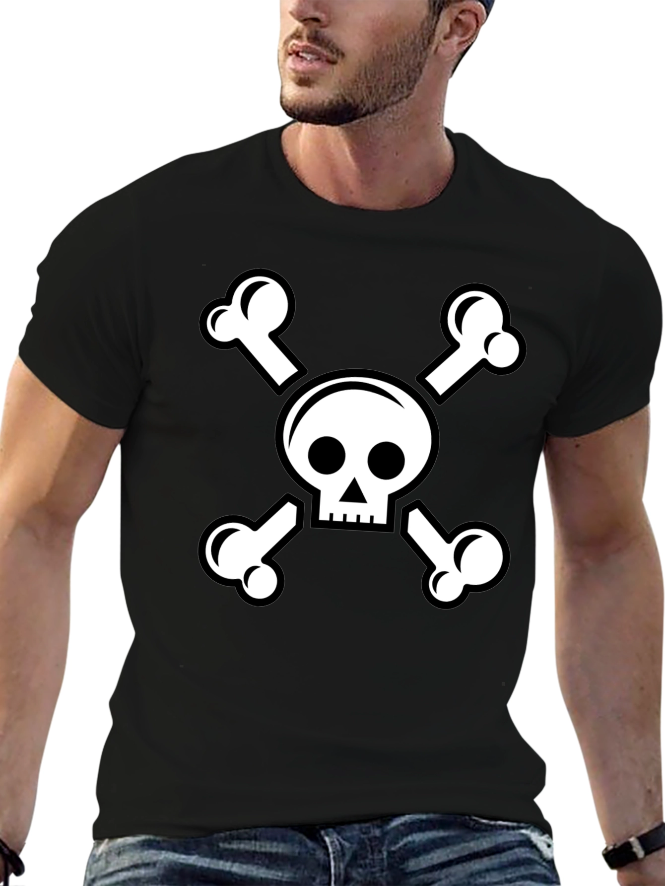 Skull & Crossbones Black Graphic Tee