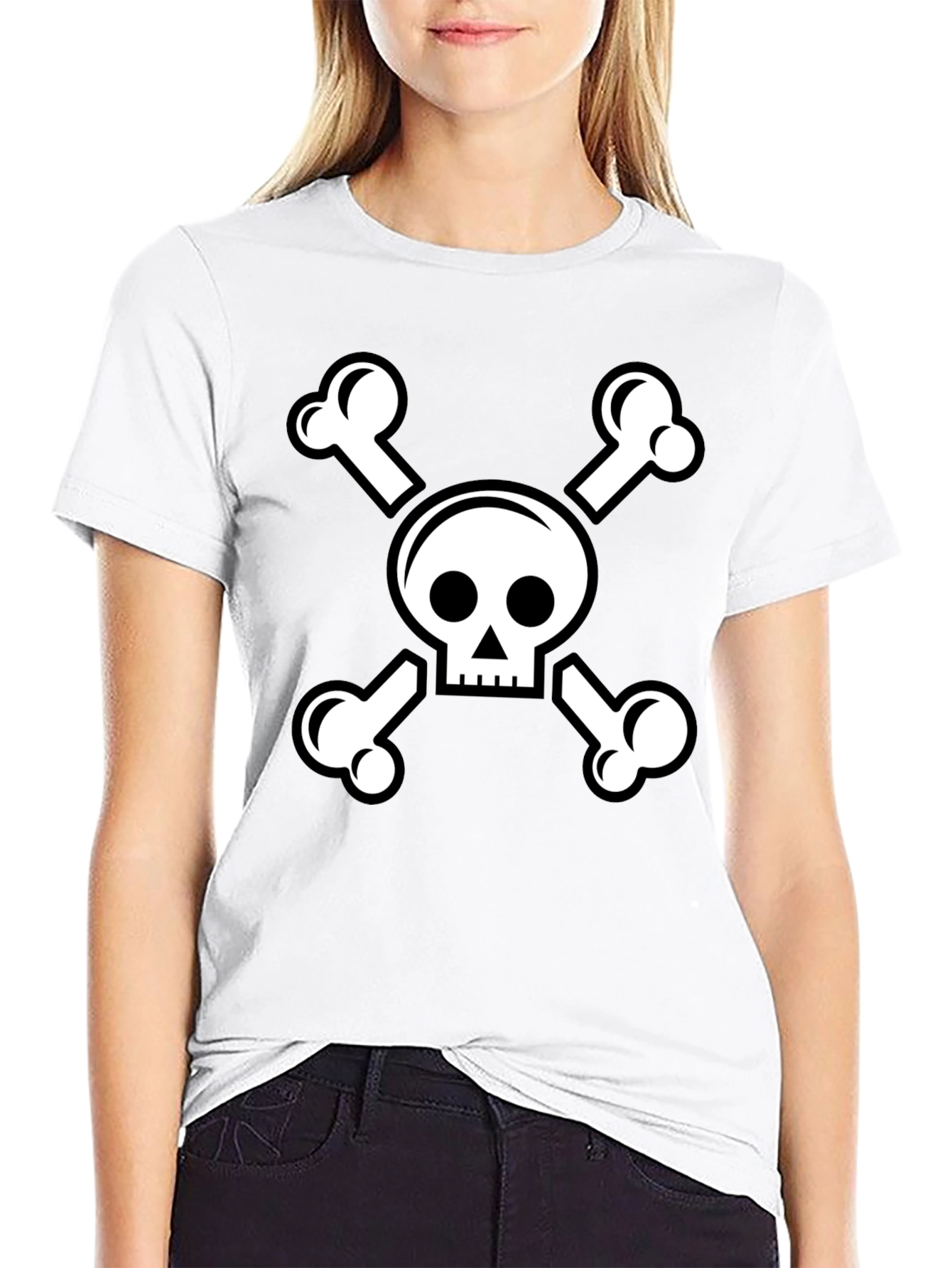 Skull & Crossbones Black Graphic Tee