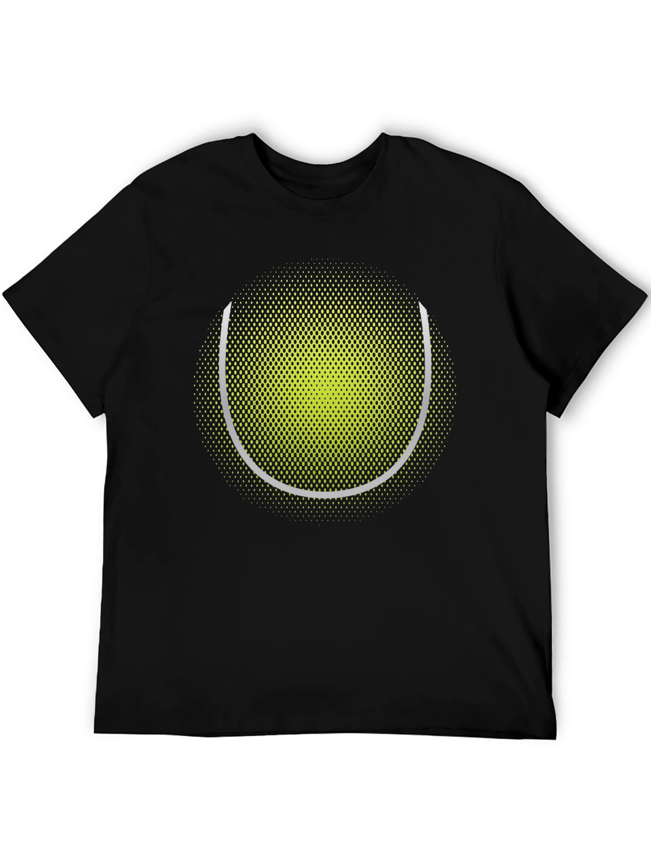 Tennis Ball Graphic Tee - Sporty Black T-Shirt