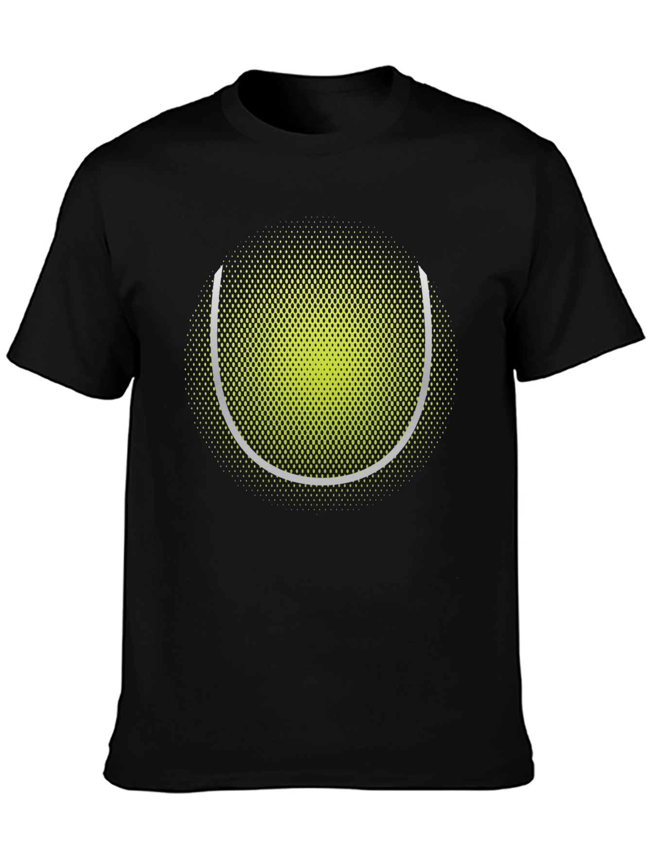Tennis Ball Graphic Tee - Sporty Black T-Shirt