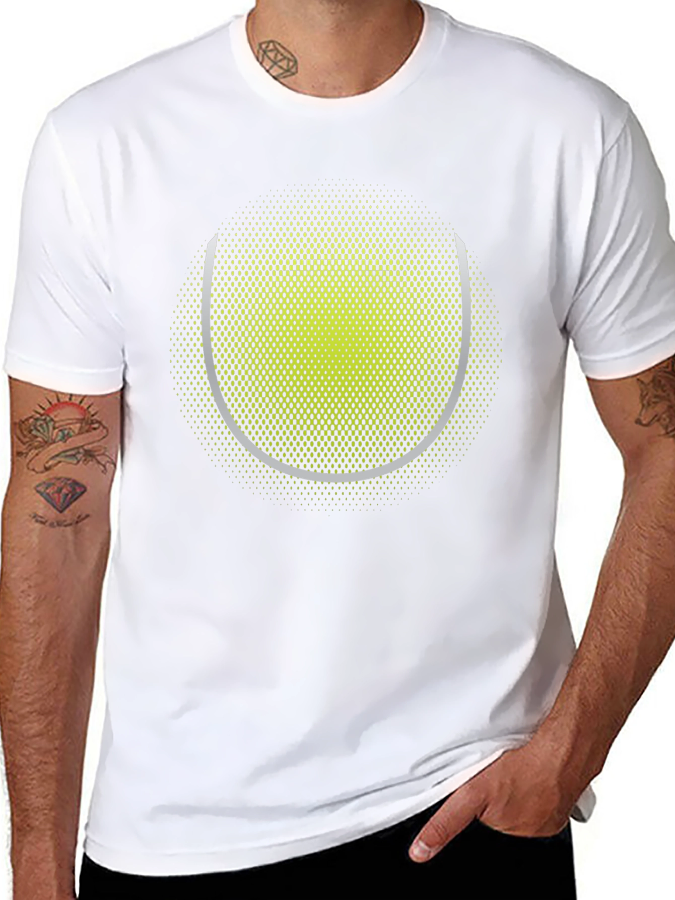Tennis Ball Graphic Tee - Sporty Black T-Shirt