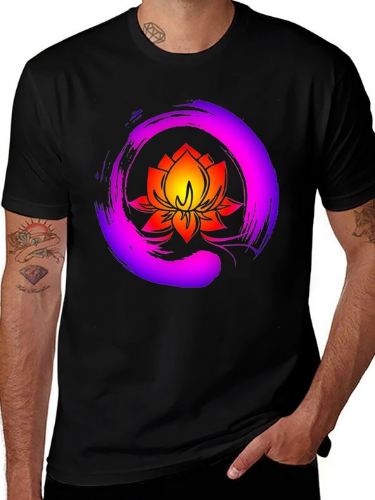 Lotus Flower Graphic Tee - Zen Meditation Shirt