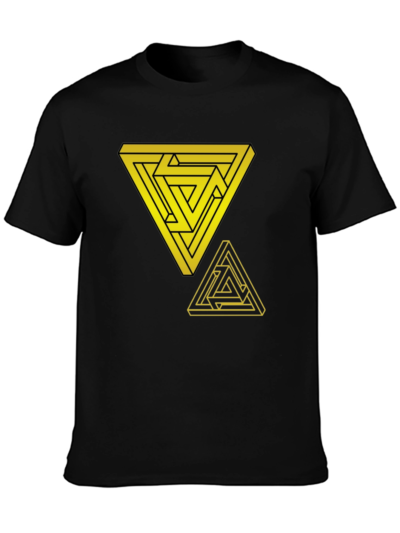 Impossible Triangle Graphic Tee - Mens Black T-Shirt