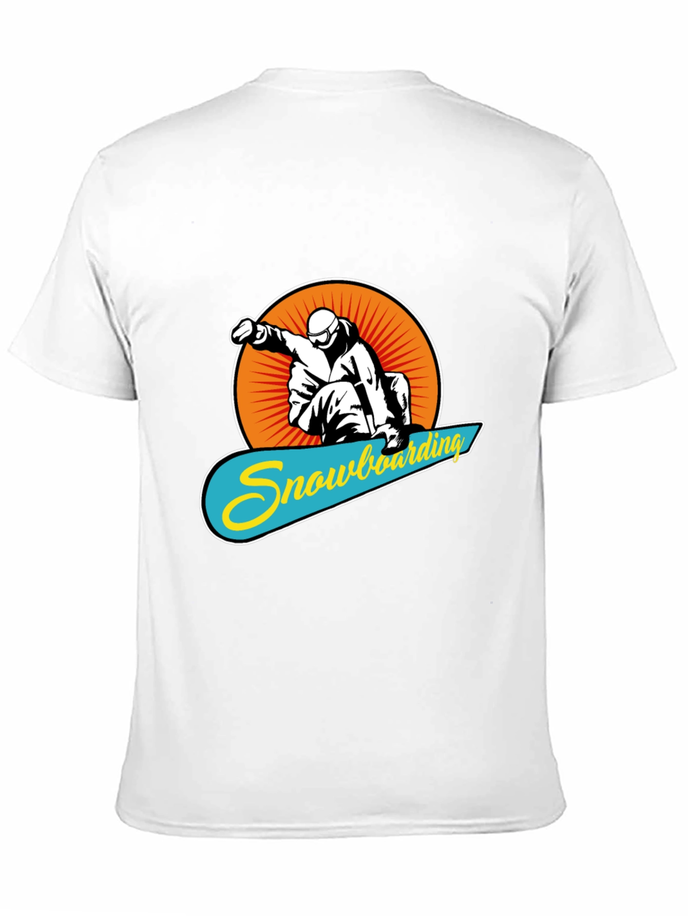 Snowboarding Graphic Tee - Black Crew Neck T-Shirt