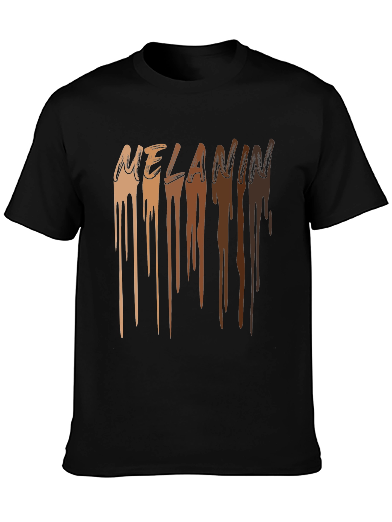 Melanin Drip Graphic T-Shirt - Stylish Black Tee