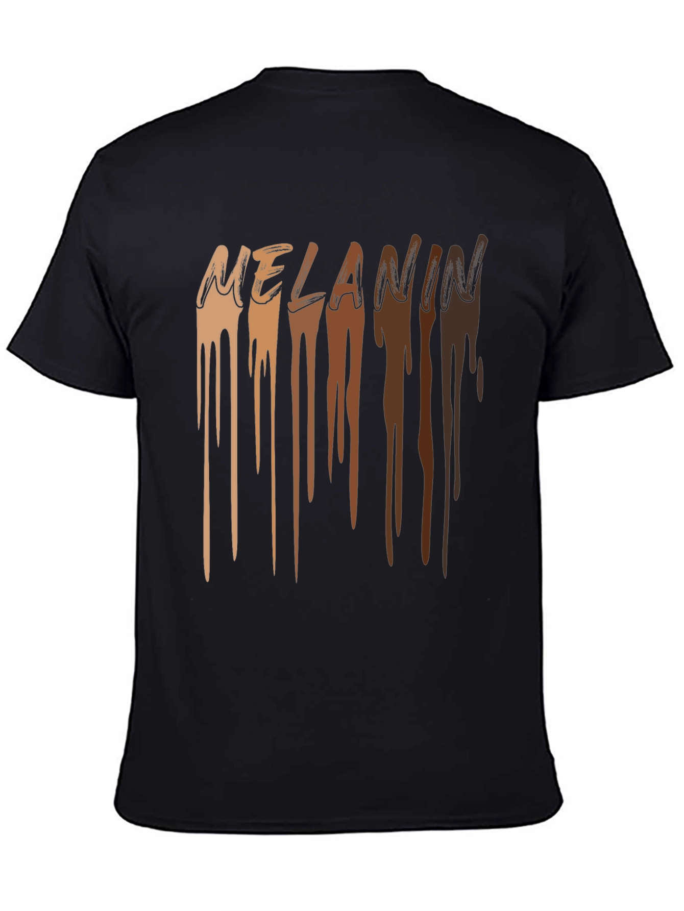 Melanin Drip Graphic T-Shirt - Stylish Black Tee