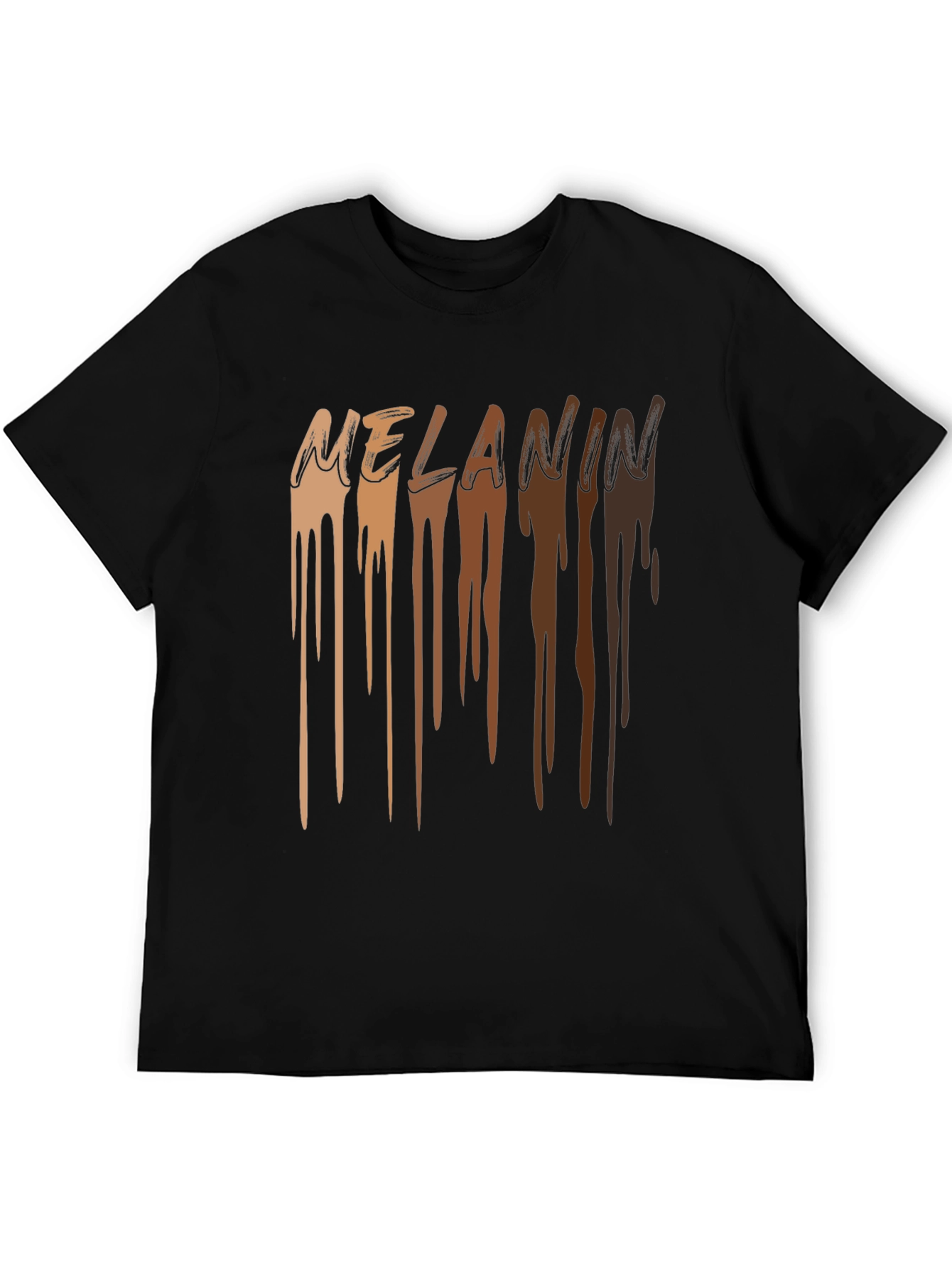 Melanin Drip Graphic T-Shirt - Stylish Black Tee