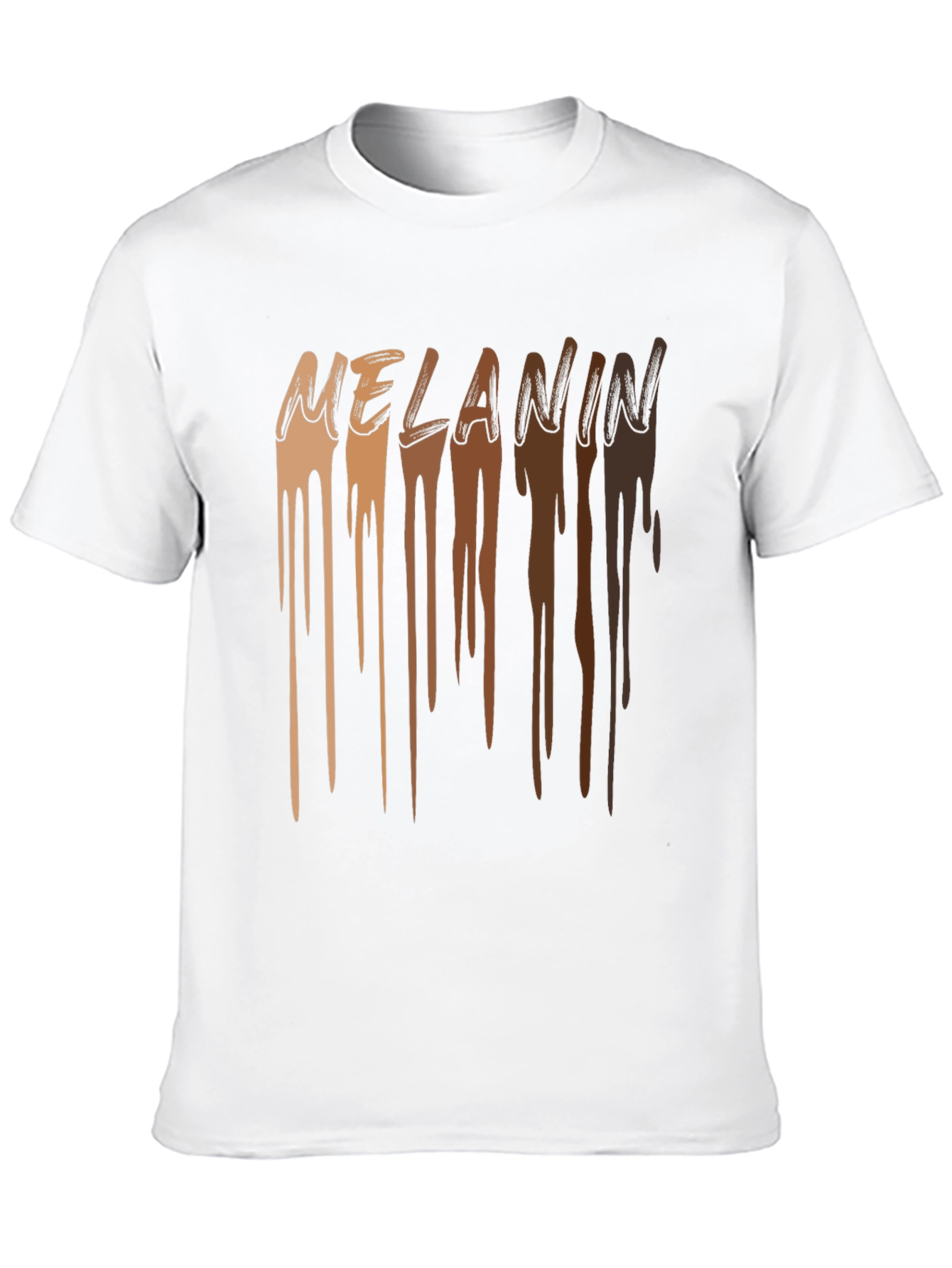 Melanin Drip Graphic T-Shirt - Stylish Black Tee