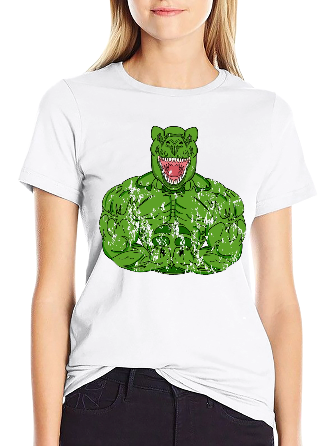 Dino Hulk Graphic T-Shirt - Mens Black Tee