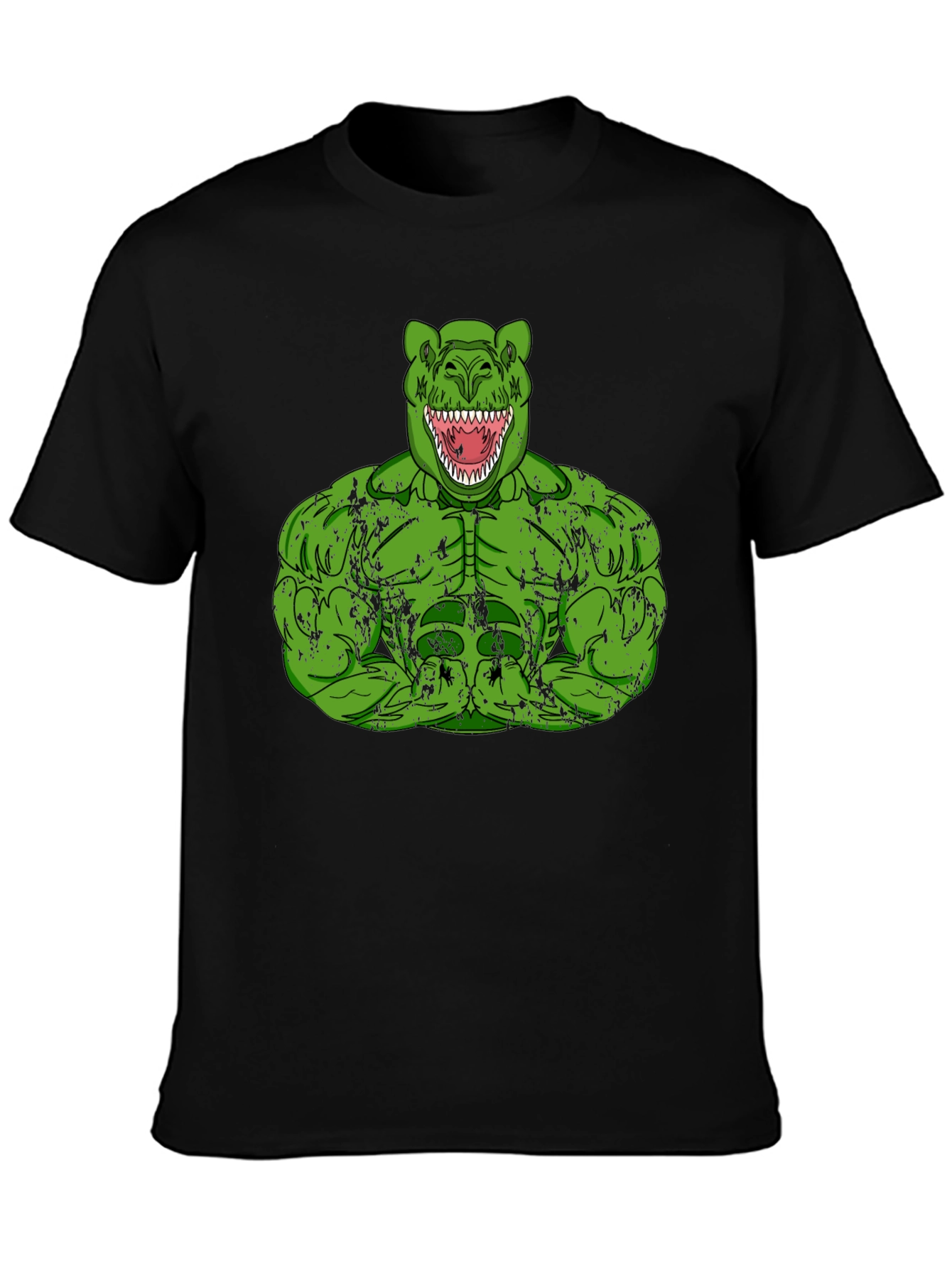Dino Hulk Graphic T-Shirt - Mens Black Tee