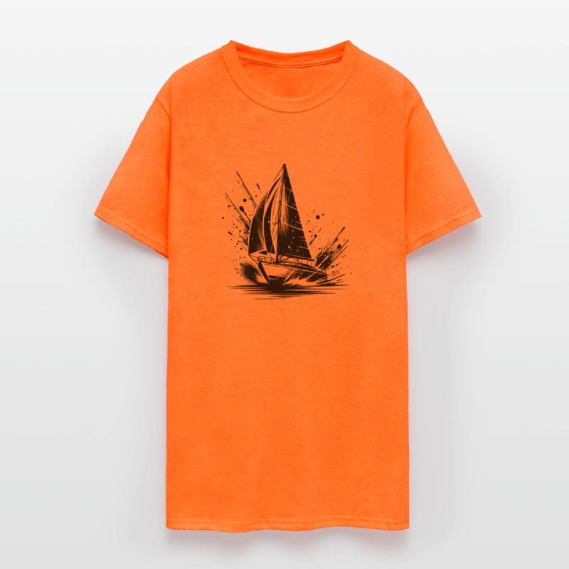 Fast-paced Sailing Boat With Splash Waves