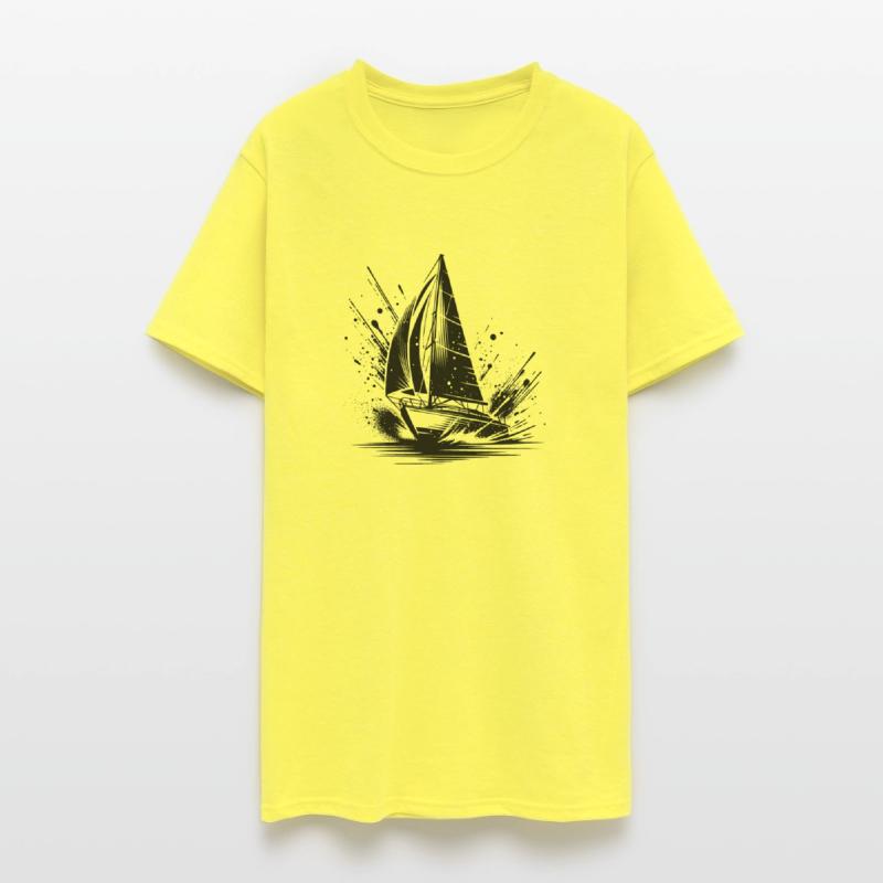 Fast-paced Sailing Boat With Splash Waves