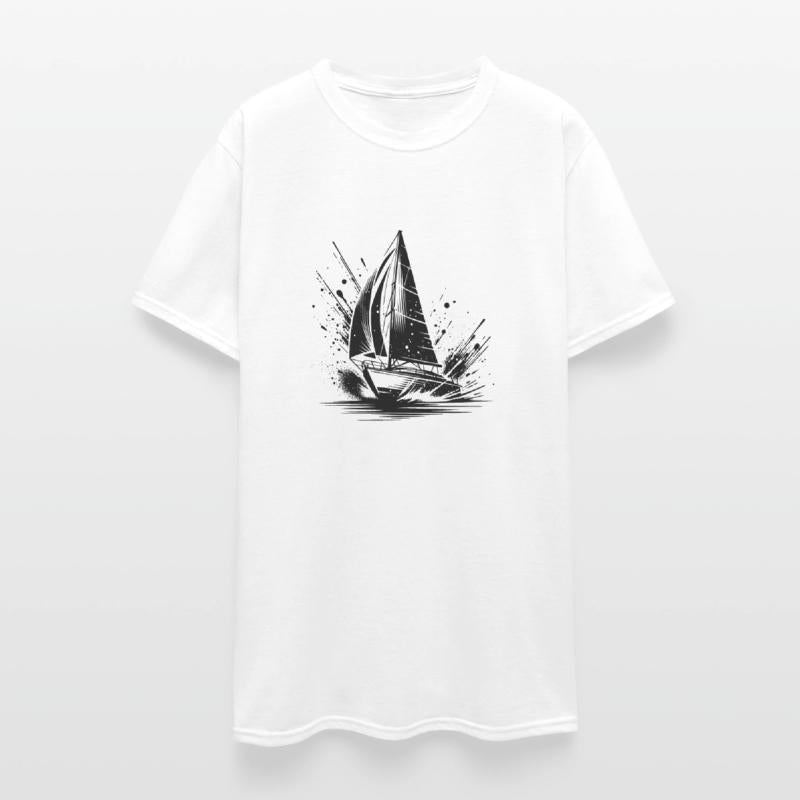 Fast-paced Sailing Boat With Splash Waves
