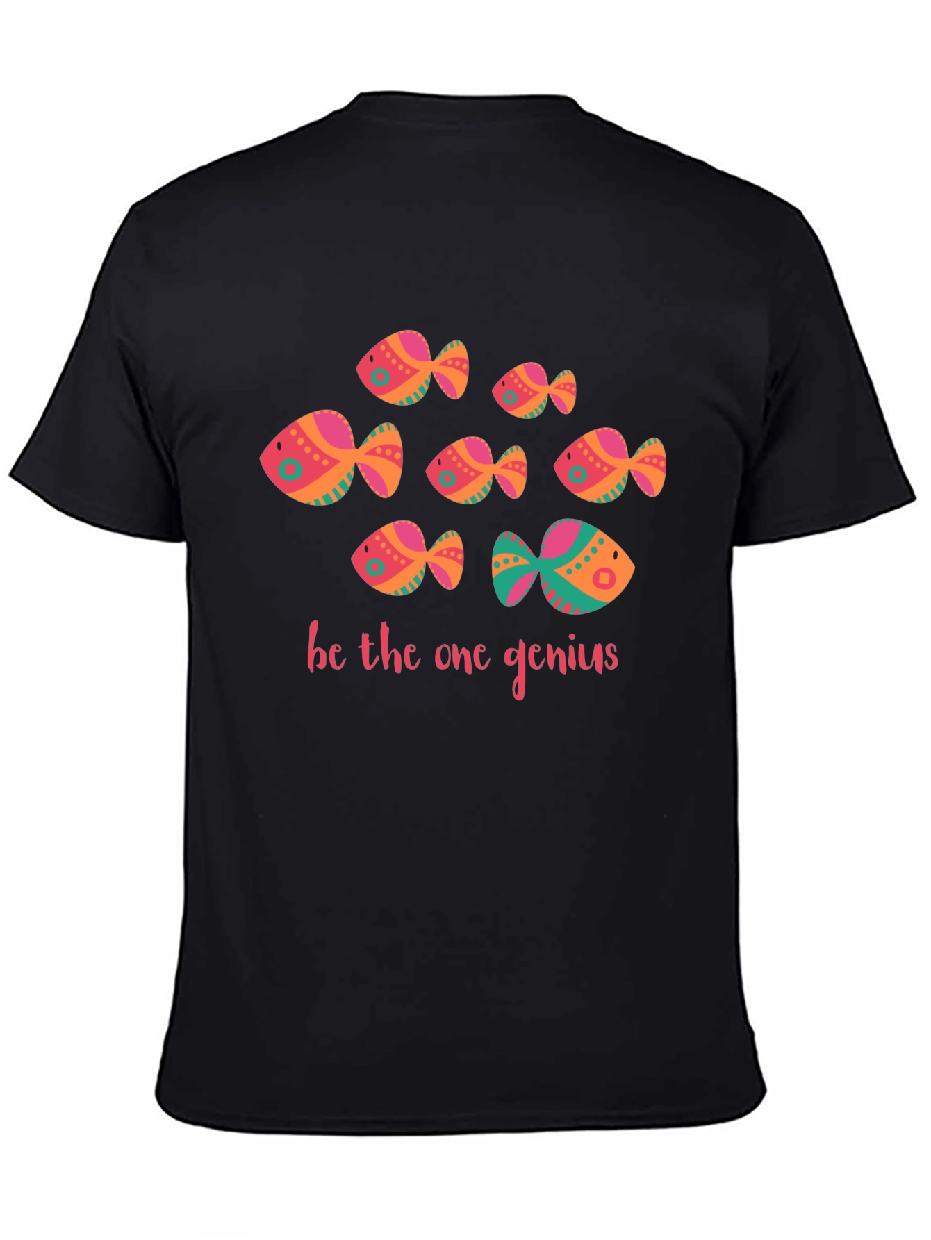 Be The One Genius Fish Graphic Tee - Black