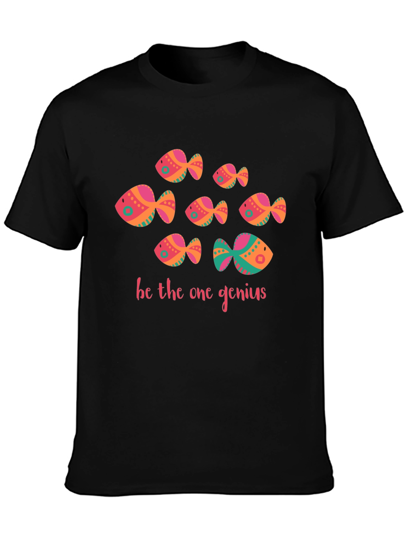 Be The One Genius Fish Graphic Tee - Black