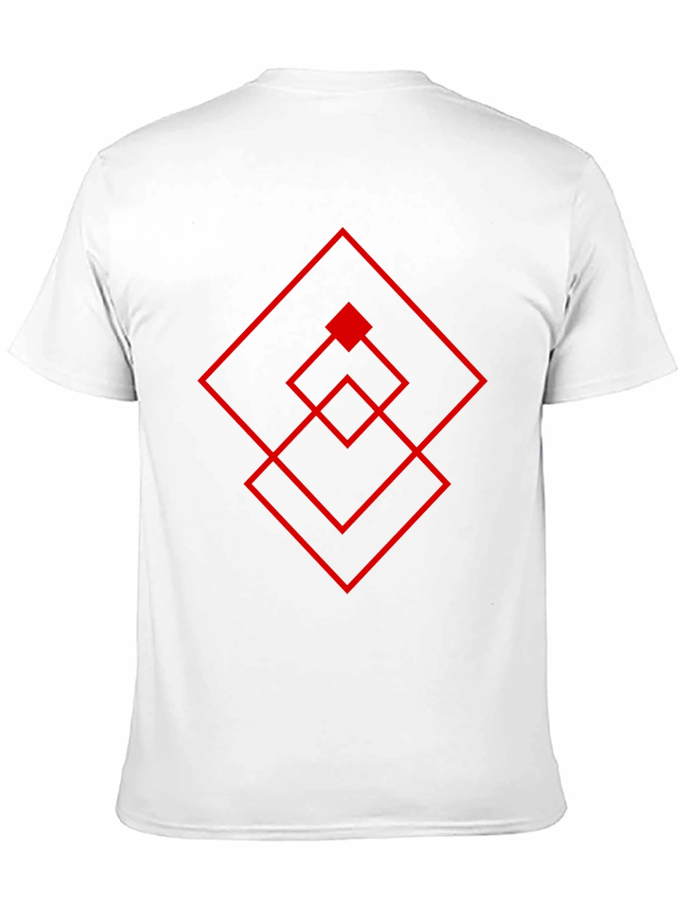 Geometric Square Design T-Shirt - Modern Style