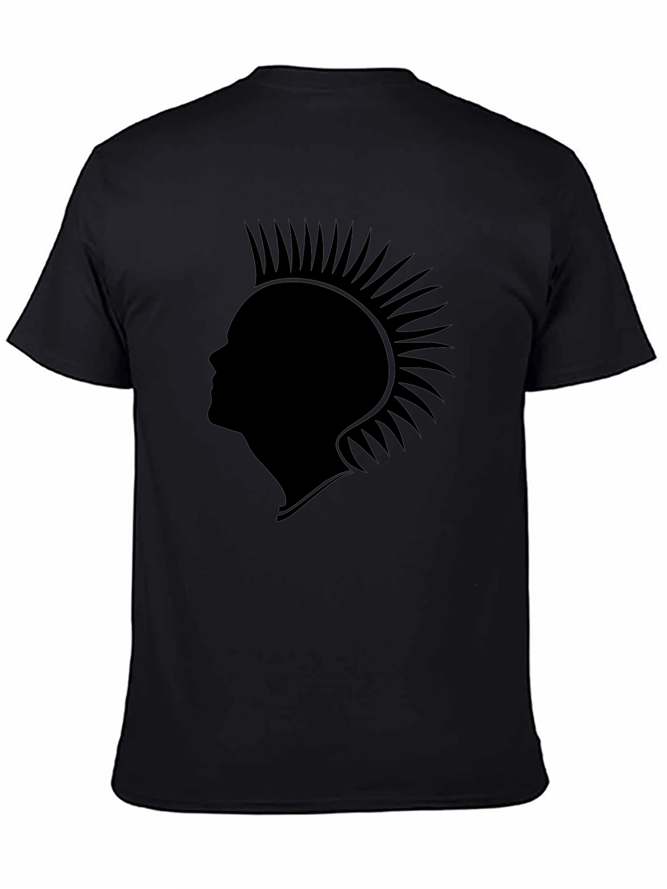 Punk Silhouette Graphic Tee - Classic Black