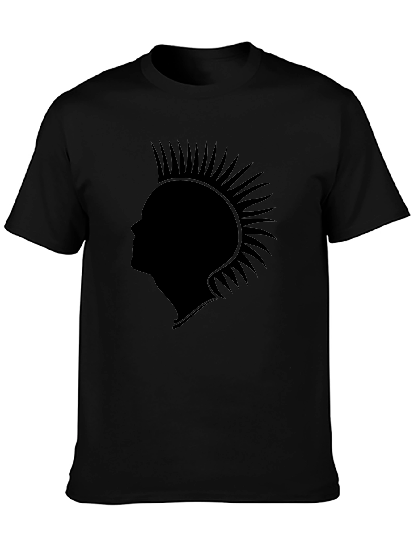 Punk Silhouette Graphic Tee - Classic Black
