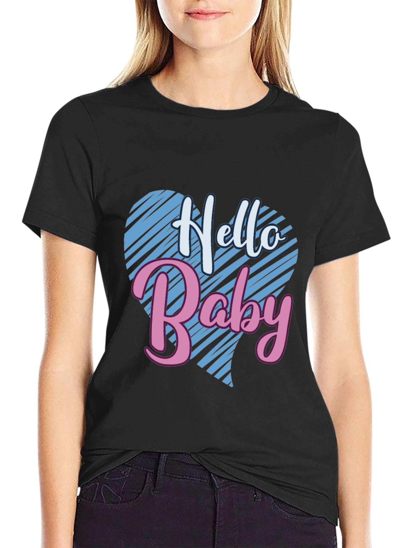 Hello Baby Tee: Gender Reveal Shirt