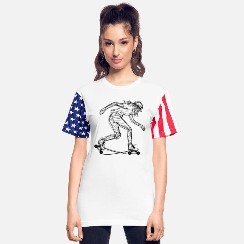 Female Roller Skater One Line Drawing