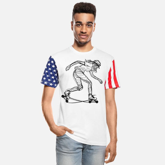 Female Roller Skater One Line Drawing