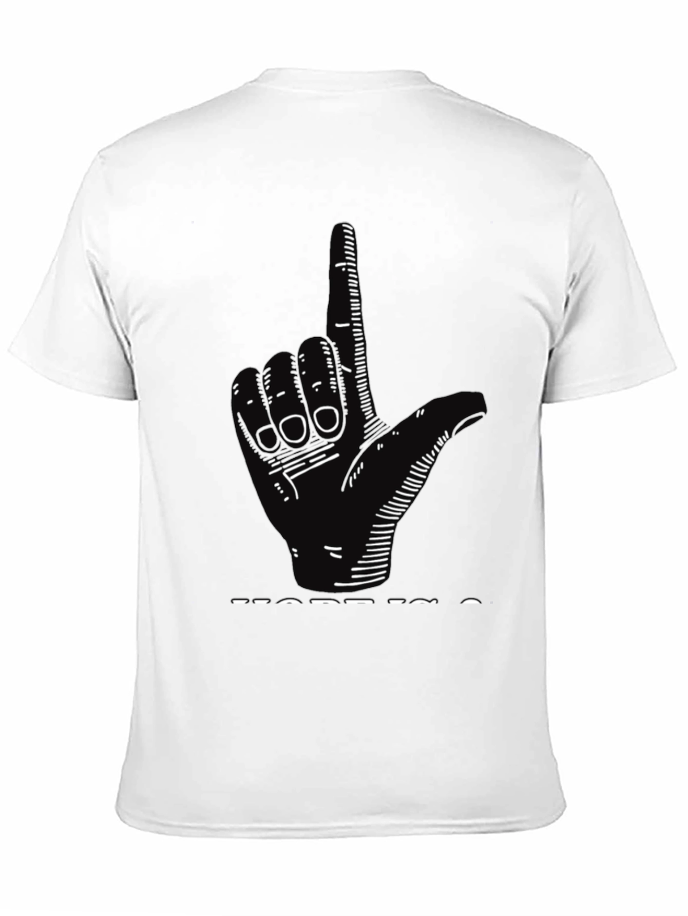 Hand Sign Graphic T-Shirt - Black