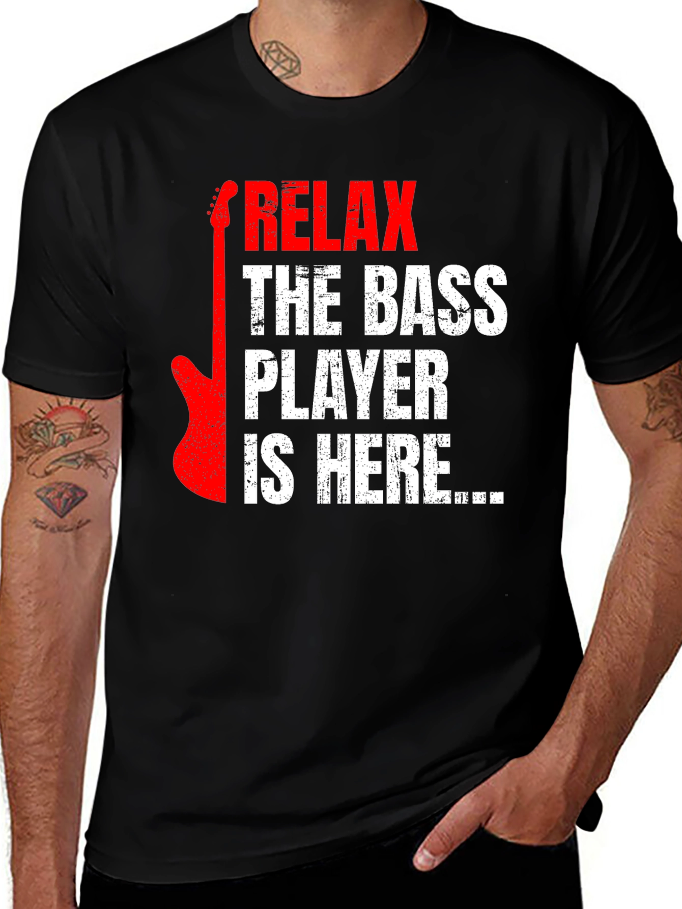 Relax Bass Player Here Graphic Tee
