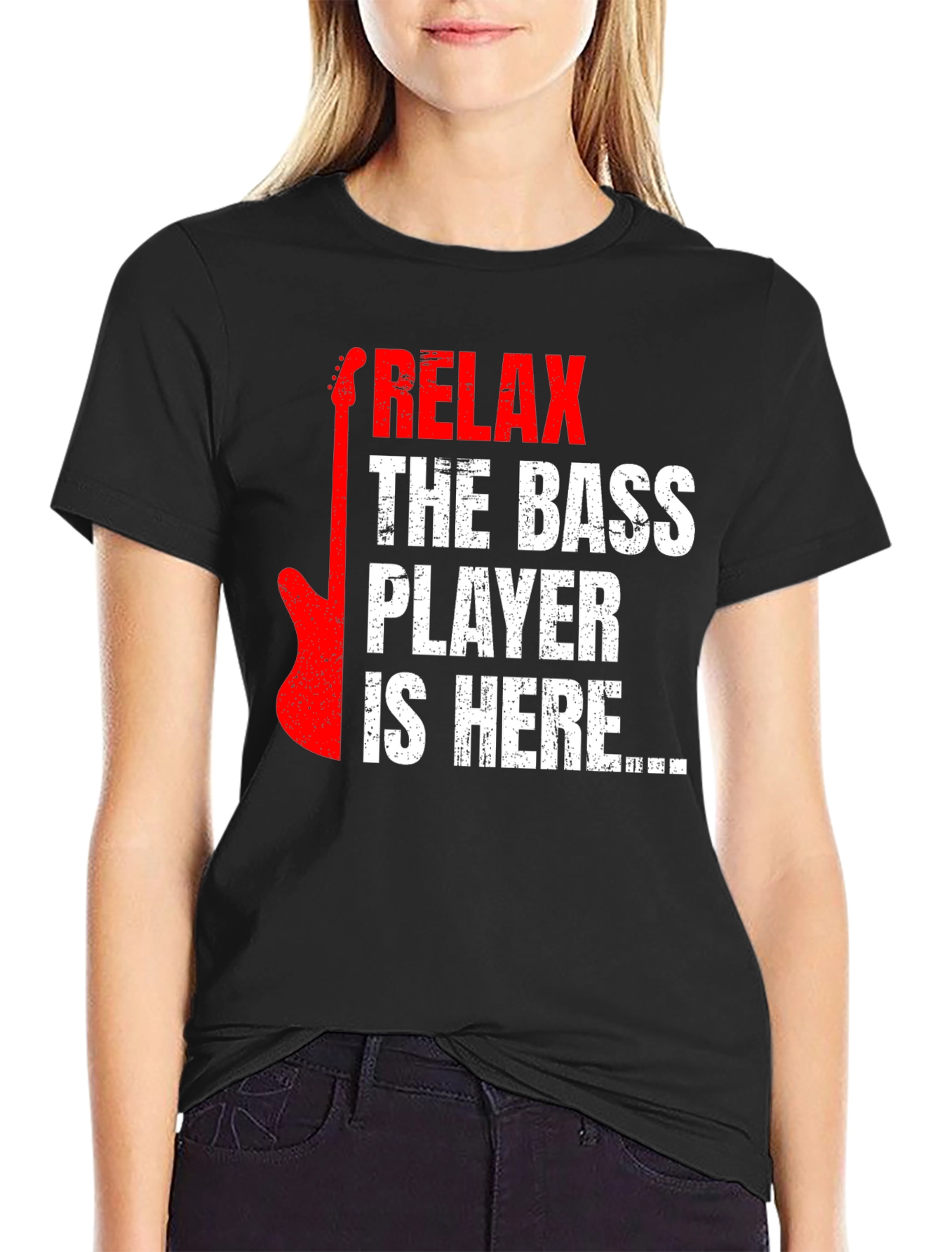 Relax Bass Player Here Graphic Tee