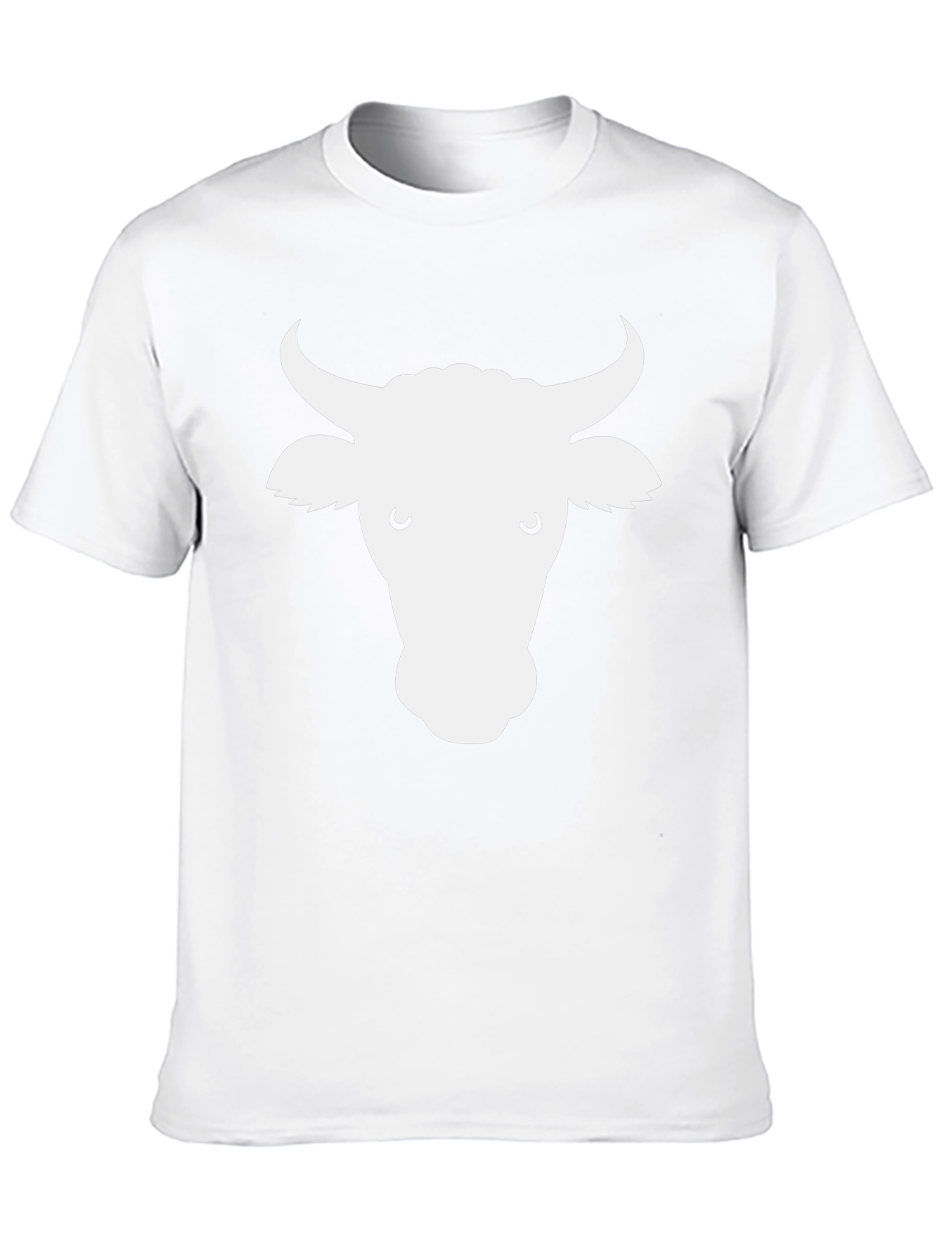 Cow Face Graphic Tee - Black Cotton T-Shirt