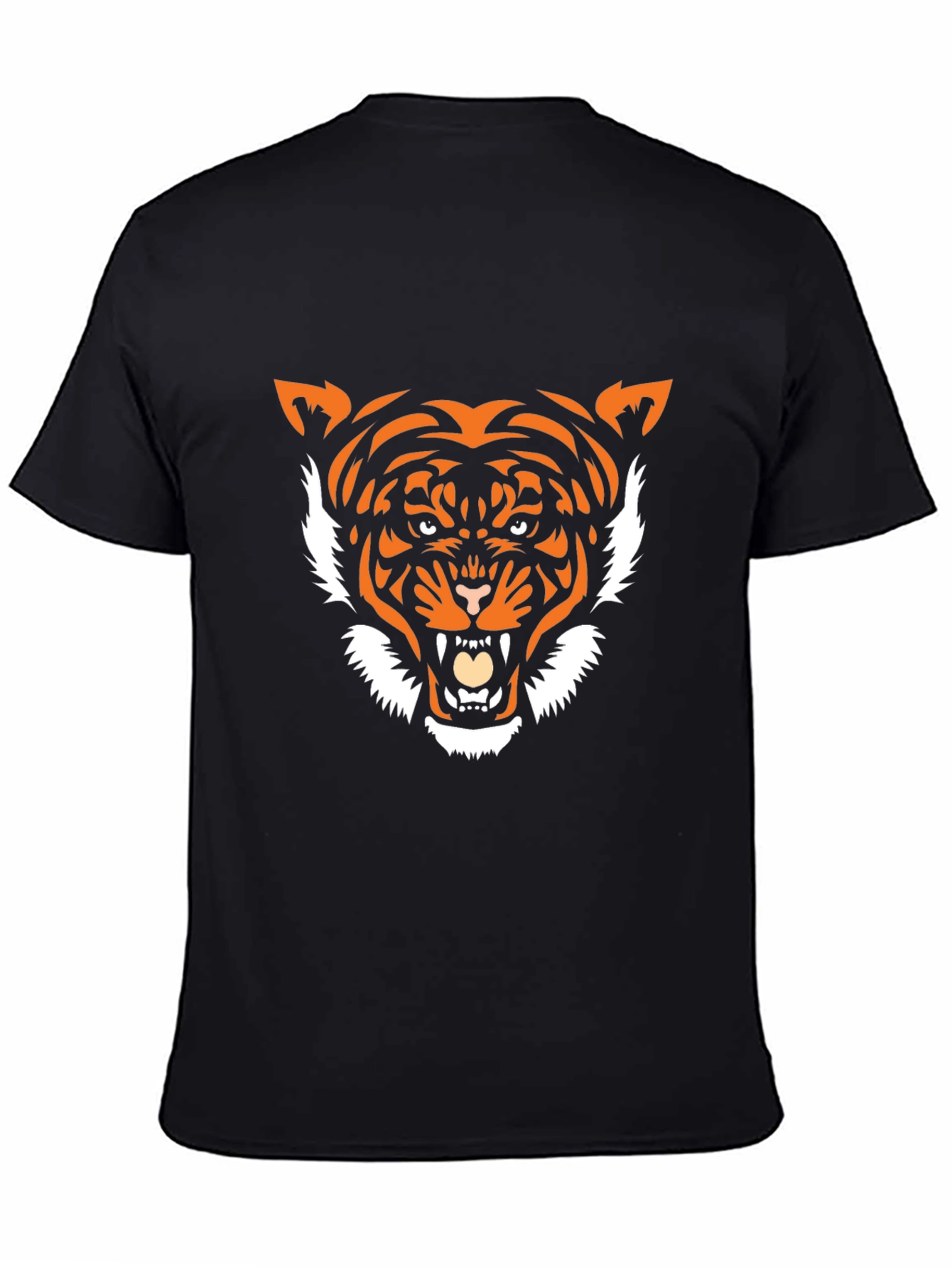 Tiger Graphic Print Crew Neck T-Shirt - Bold Style