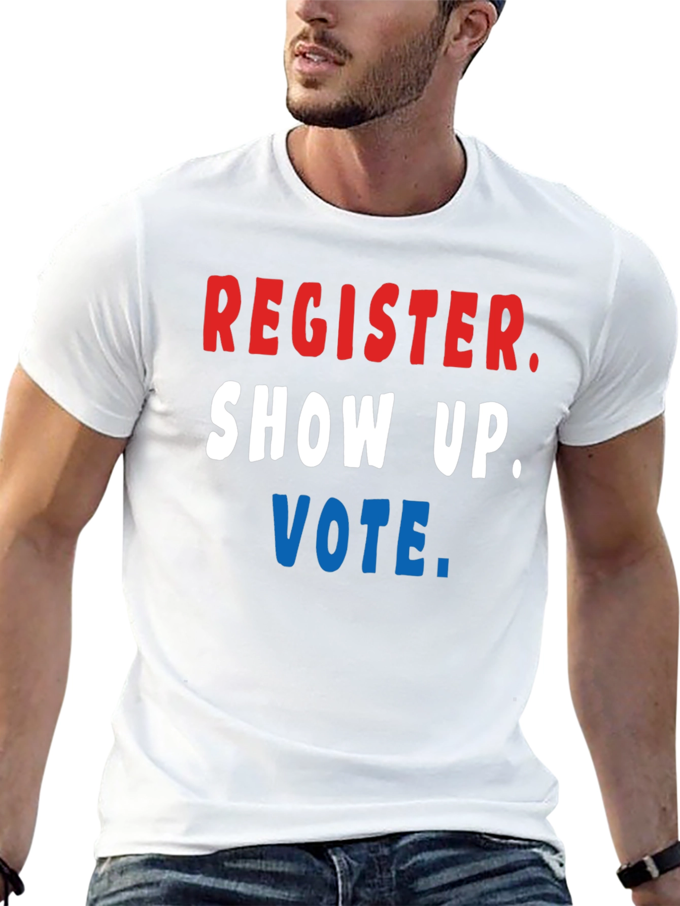 Register Show Up Vote T-Shirt - Patriotic Tee