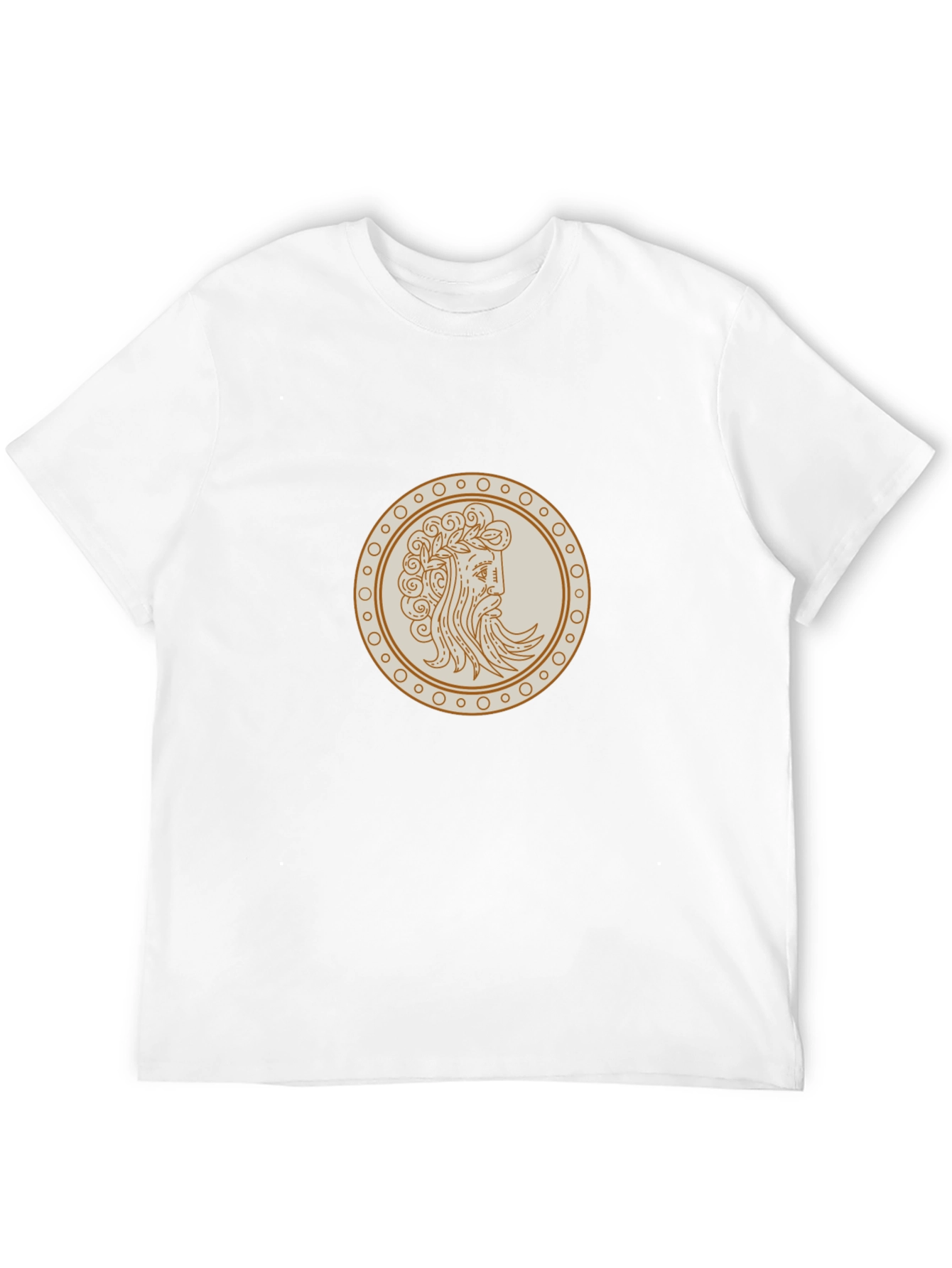Black Tee with Ancient Greek Coin Graphic