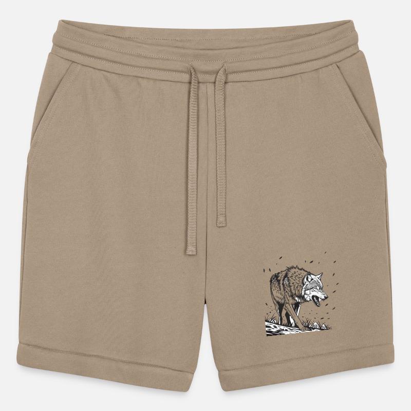 Fierce Snarling Wolf in Tall Grass