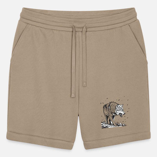 Fierce Snarling Wolf in Tall Grass