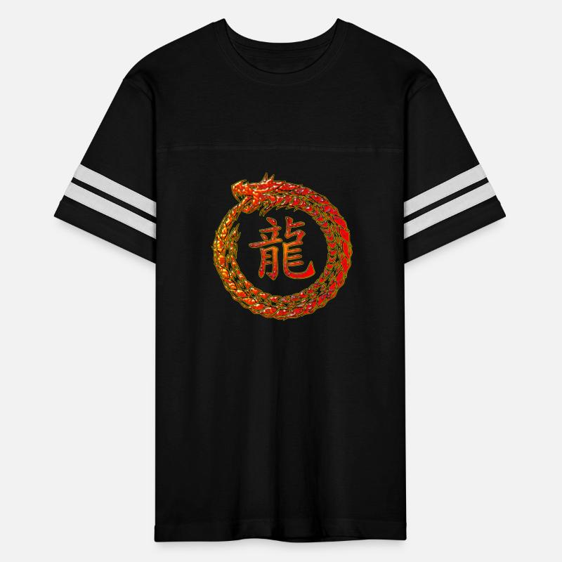 Fire Dragon In Circle with Chinese Dragon Symbol