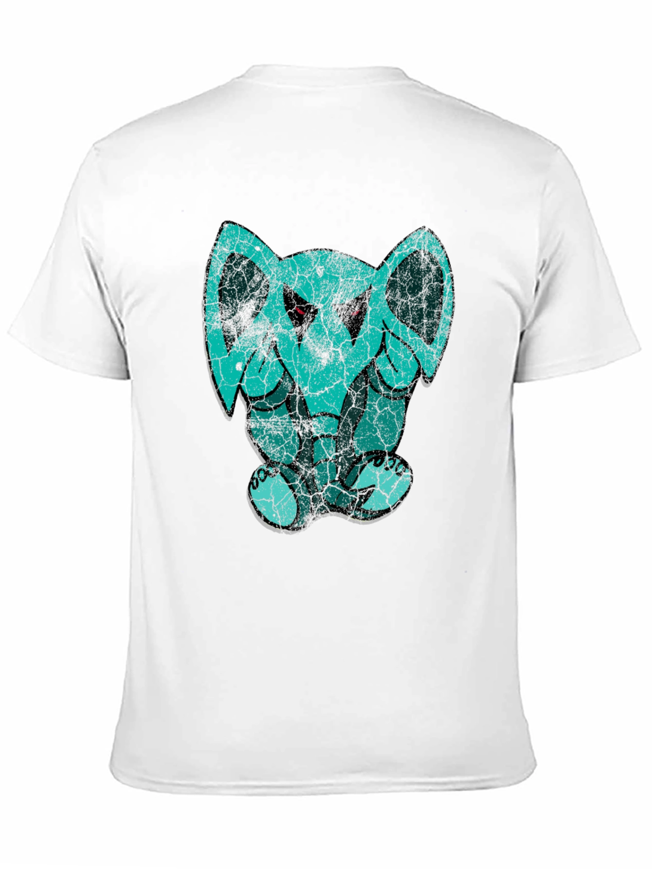 Elephant Graphic Print Black Cotton T-Shirt