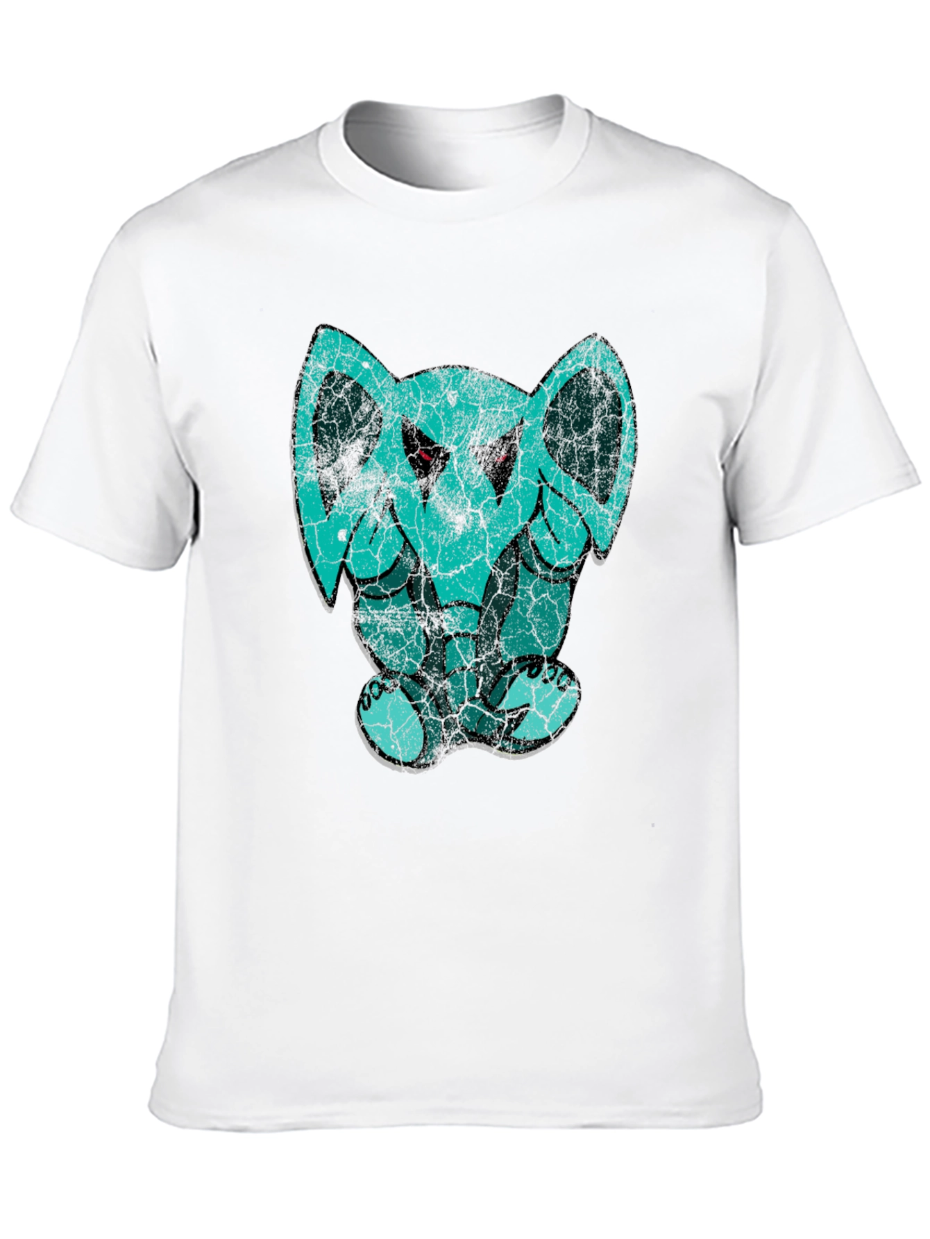 Elephant Graphic Print Black Cotton T-Shirt