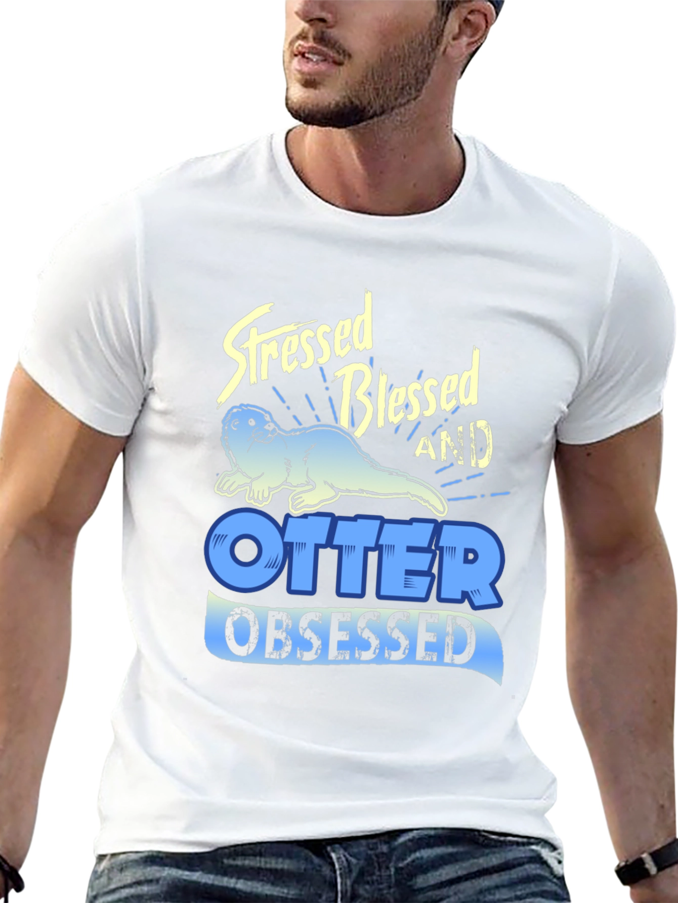 Stressed Blessed Otter Obsessed T-Shirt