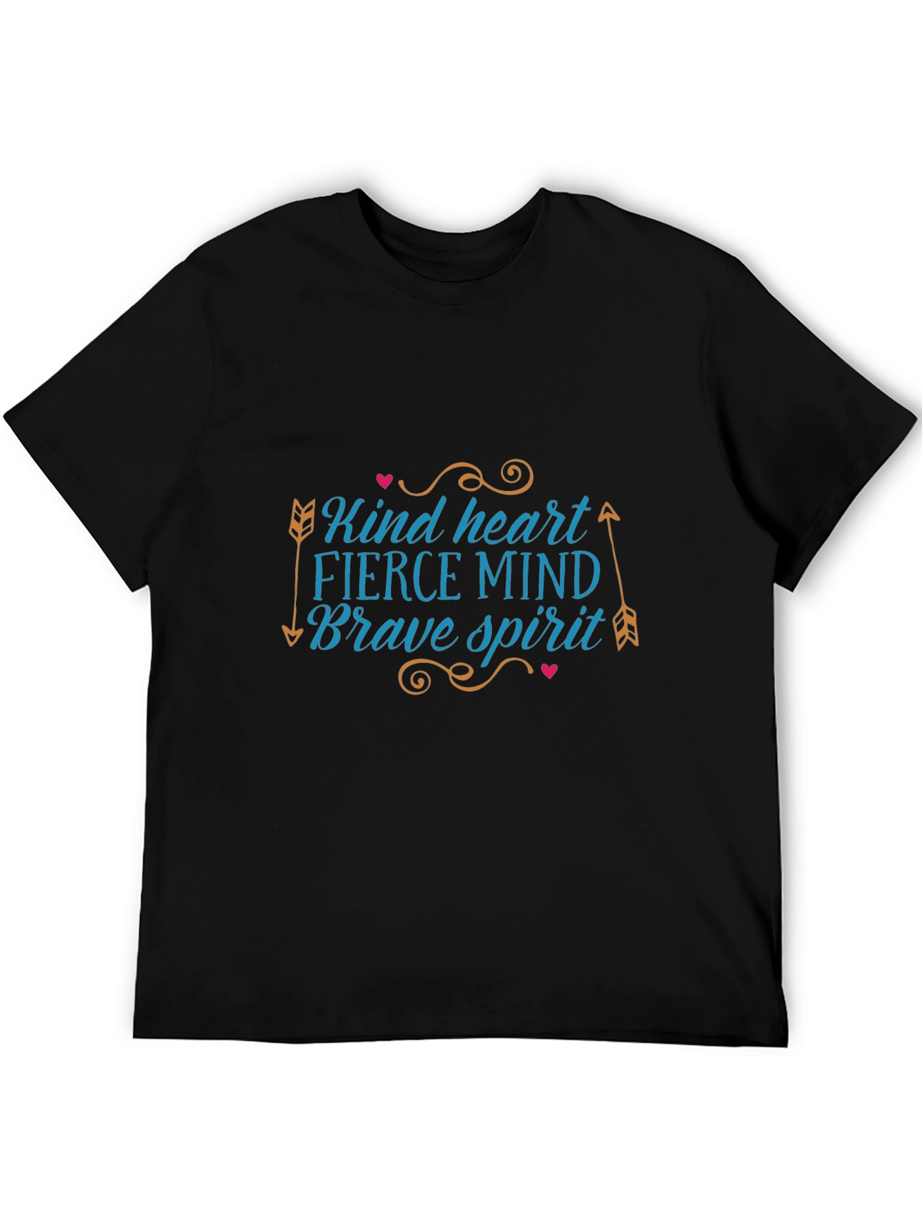 Kind Heart Fierce Mind Brave Spirit Black T-Shirt