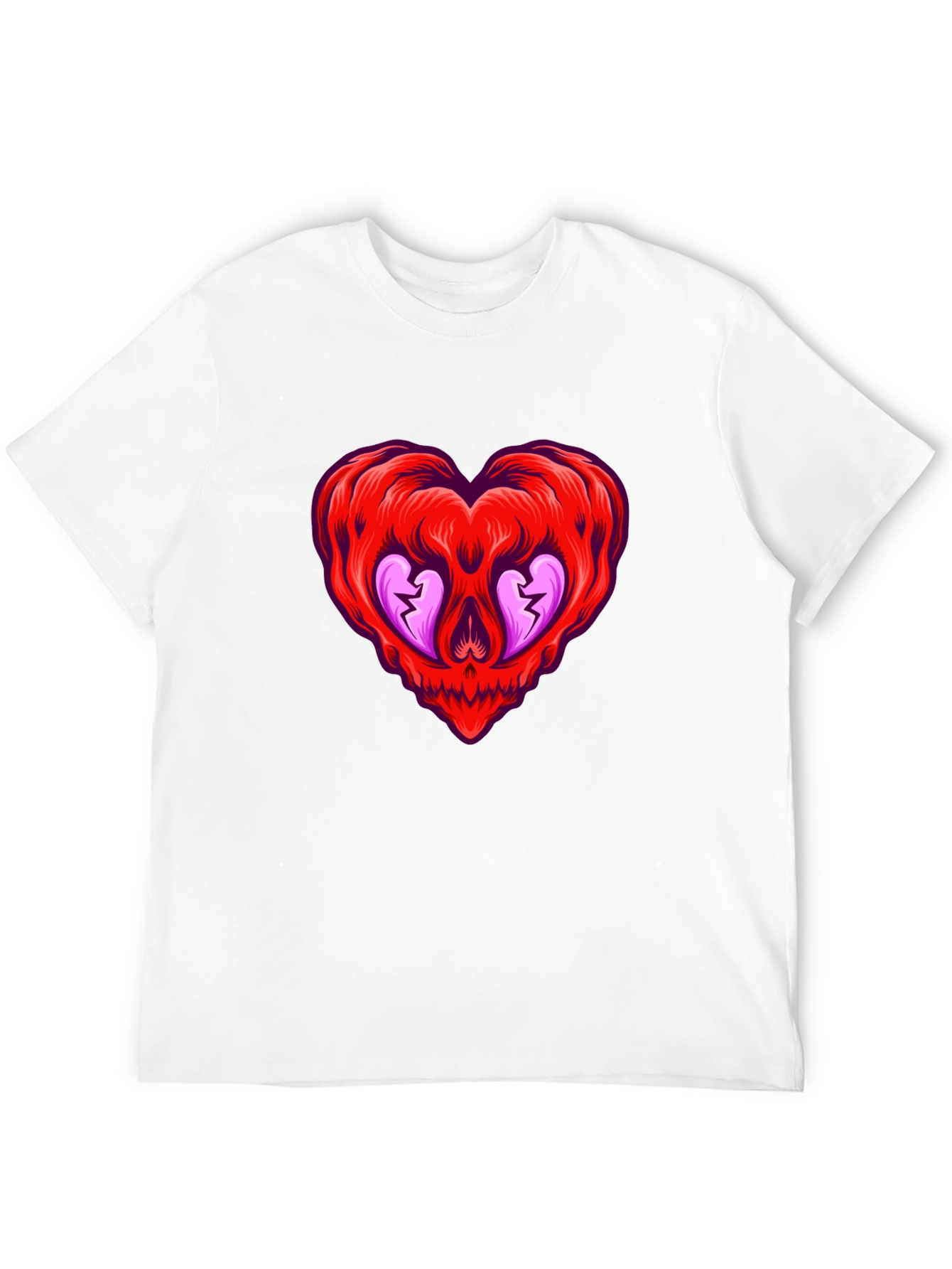 Heart Skull Graphic Tee - Edgy & Unique Style