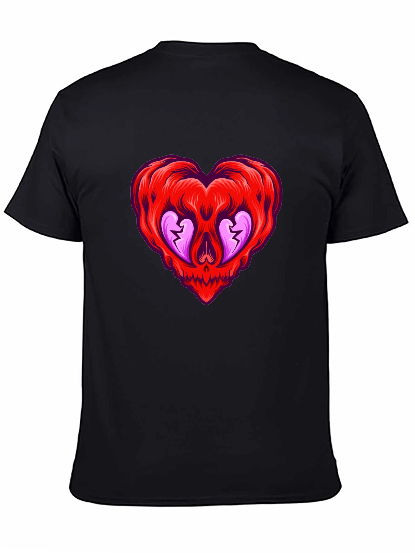 Heart Skull Graphic Tee - Edgy & Unique Style