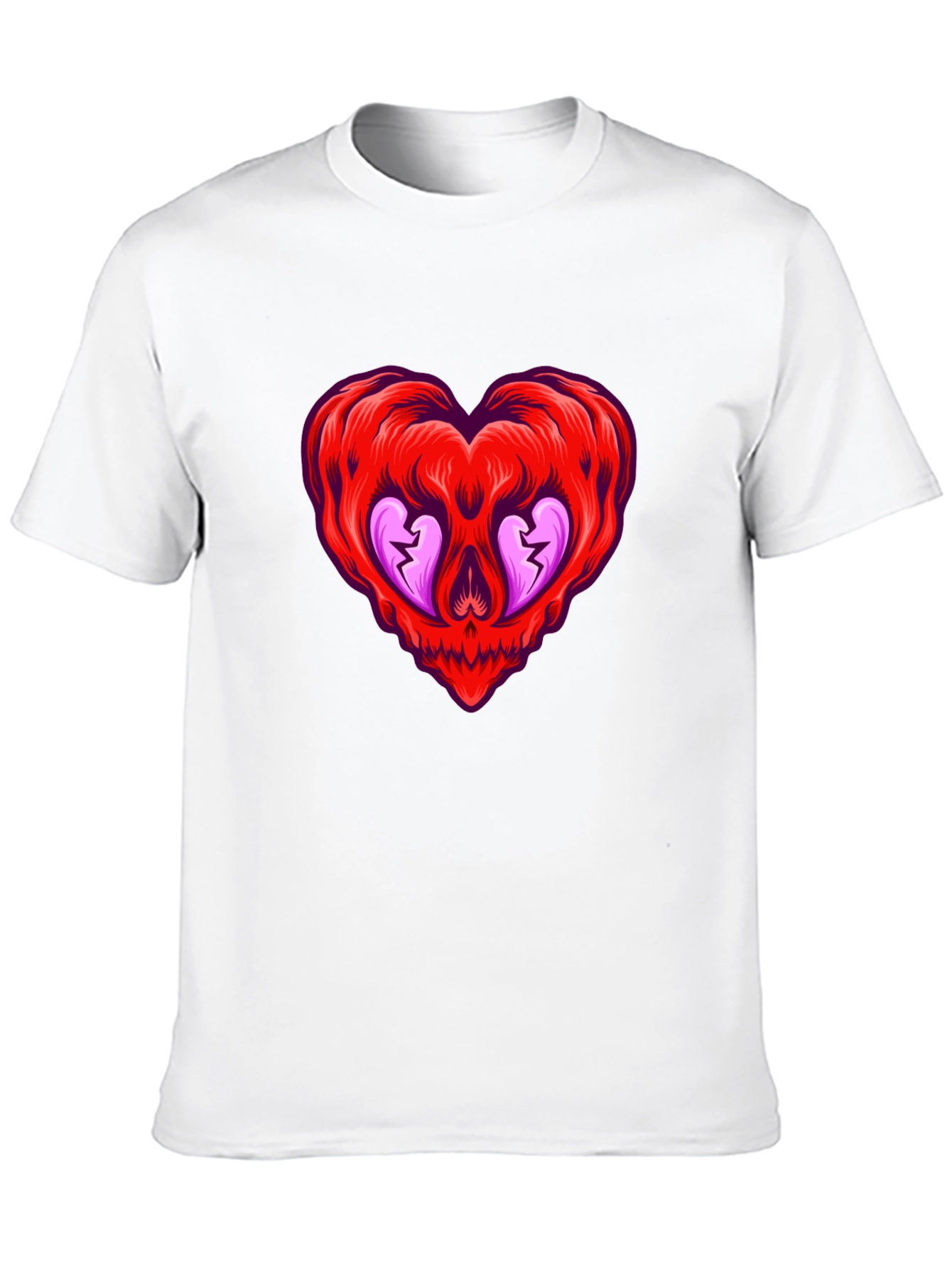 Heart Skull Graphic Tee - Edgy & Unique Style