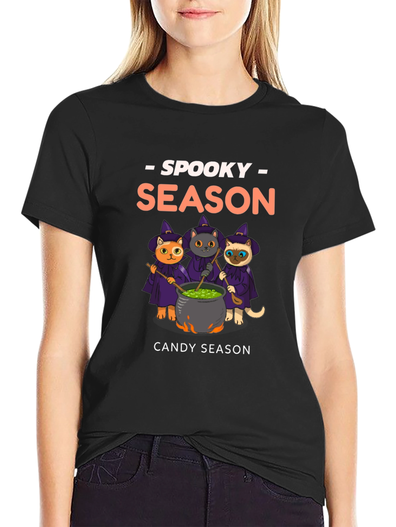 Spooky Season Cats Halloween T-Shirt